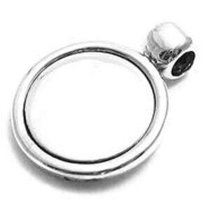 MODERN STERLING SILVER ROUND ENGRAVABLE PENDANT